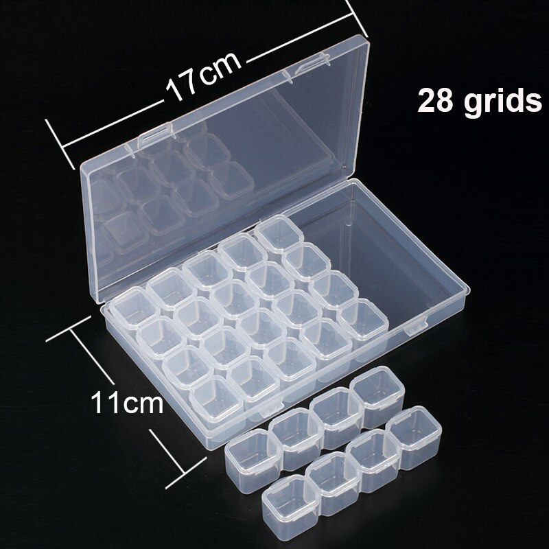 Кутия за съхранение с 28 клетки за диаманти