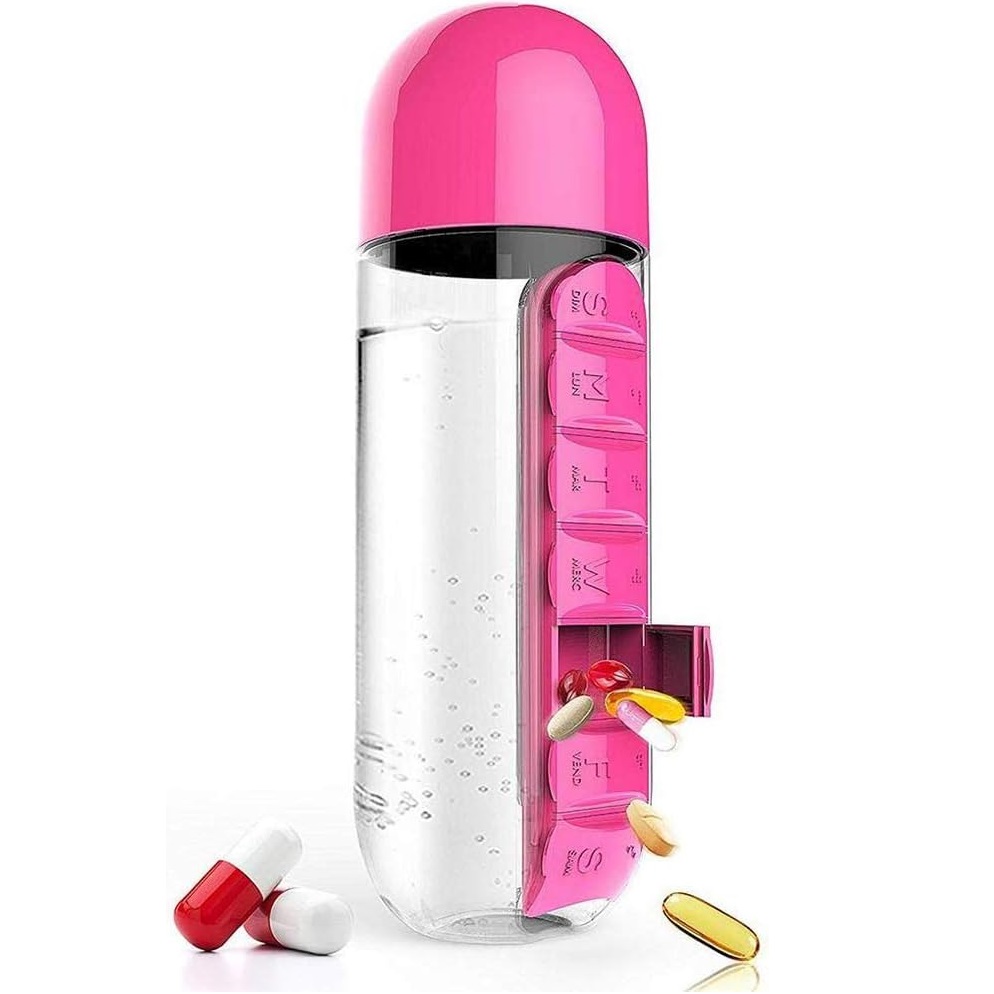 PILLFLASK™ БУТИЛКА ЗА ВОДА 600МЛ PILLBOX
