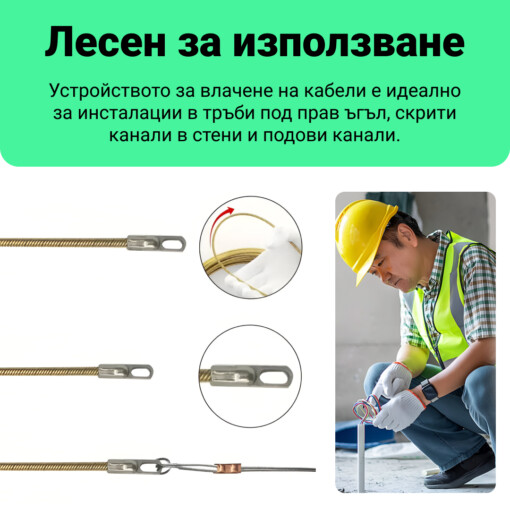Wirelead™ Инструмент за Прокарване на Електрически Кабели 15m - Image 2