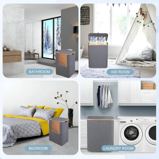 LaundryEase™ - Кош за пране с три отделения - Image 3
