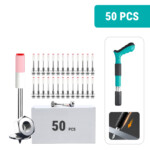 Пирони за RIVETSLAMMER™ – 50 бр. резбовани стоманени пирони за бетон, кръгъл дизайн 7,3 мм