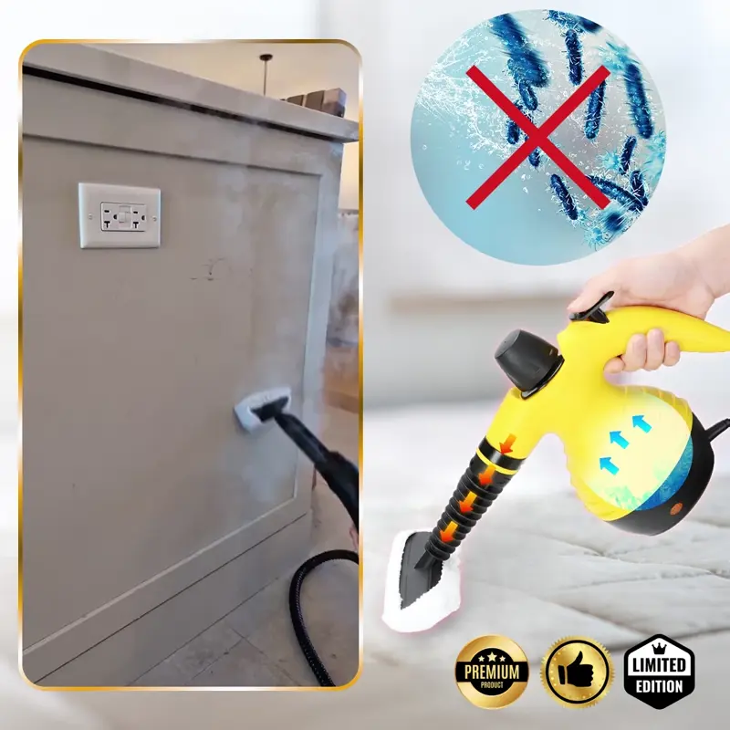 STEAMY® Парочистачка с пресирана пара – Всичко в едно с 9 ексклузивни аксесоара